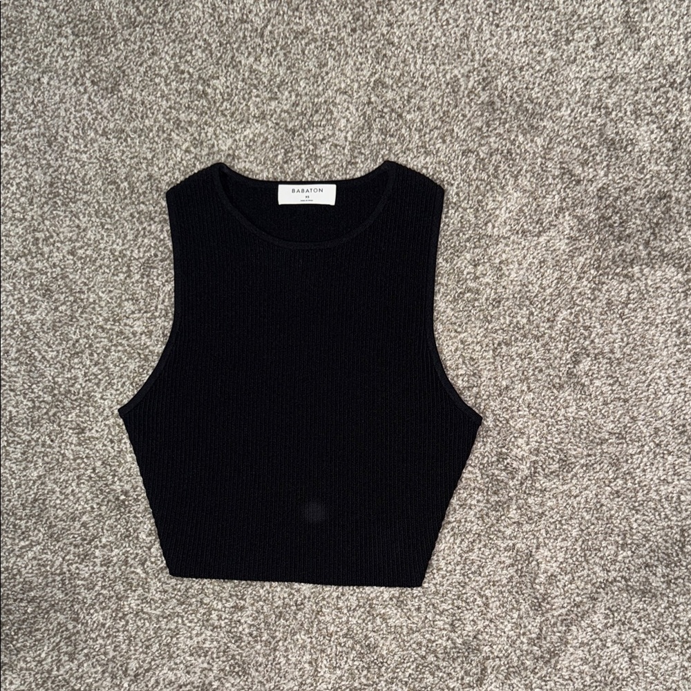 Aritzia Black Sleeveless crop top